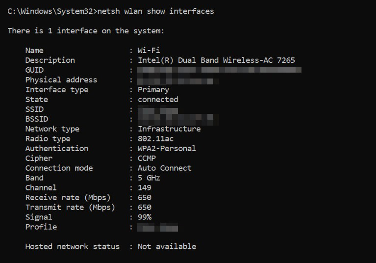 command prompt output