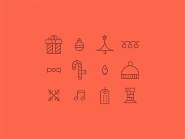 christmas design icons