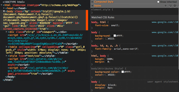 Screenshot of Crate theme for Chrome DevTools