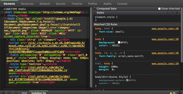 Screenshot of Monokai theme for Chrome DevTools