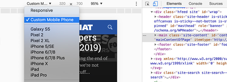 Viewport extension chrome