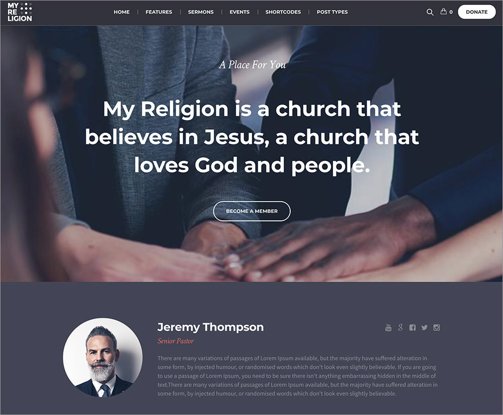 My Religion WordPress Theme