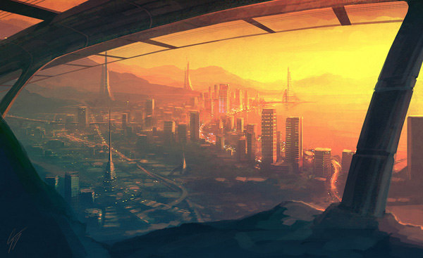 Speedpaint - Future City by Antifan-Real