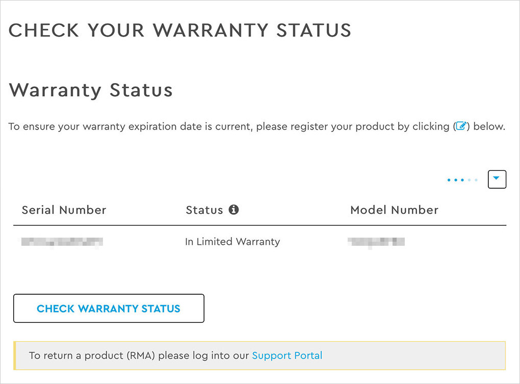 in limited warranty