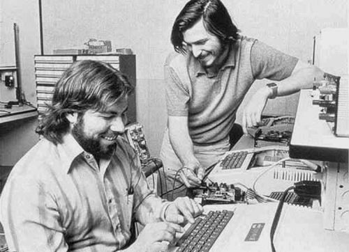 Steve Jobs and Woz, circa 1980