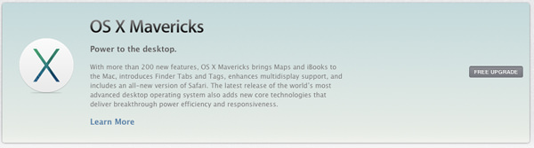 free upgrade mavericks