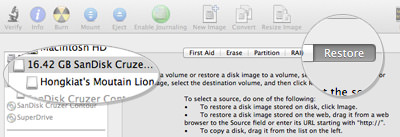 create reinstall image for mac os x