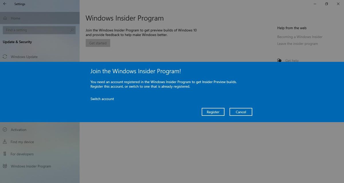 windows 10 insider update install for mac