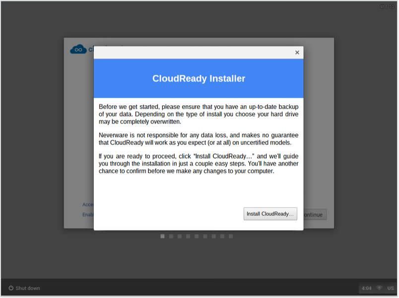 Install CloudReady using CloudReady Installer