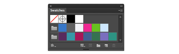 Example of color groupings in Illustrator