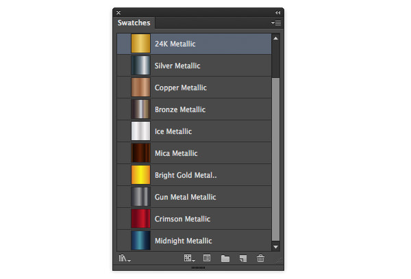 metallic color palette illustrator