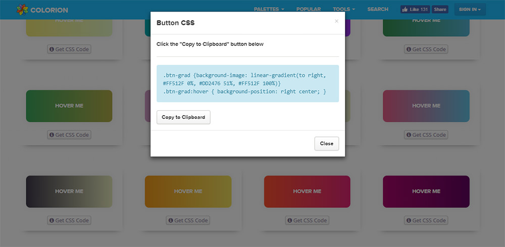 gradient css buttons code