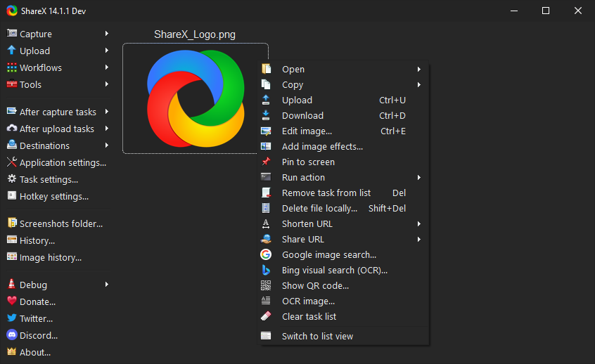 ShareX is a screenshot tool