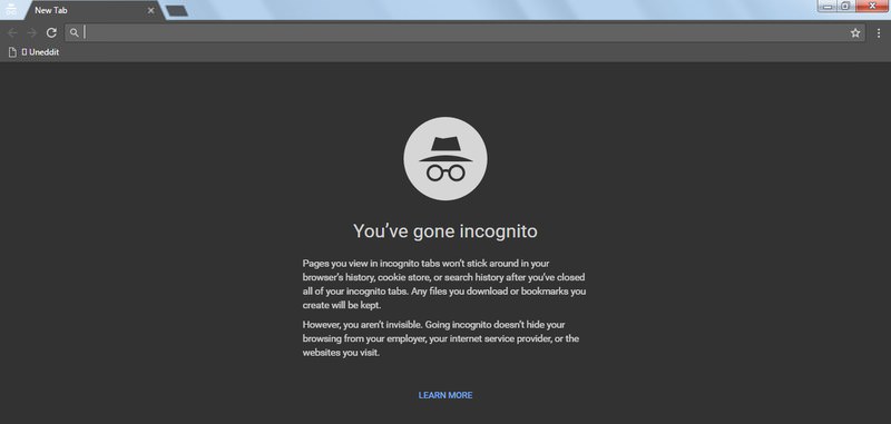 Chrome Incognito window