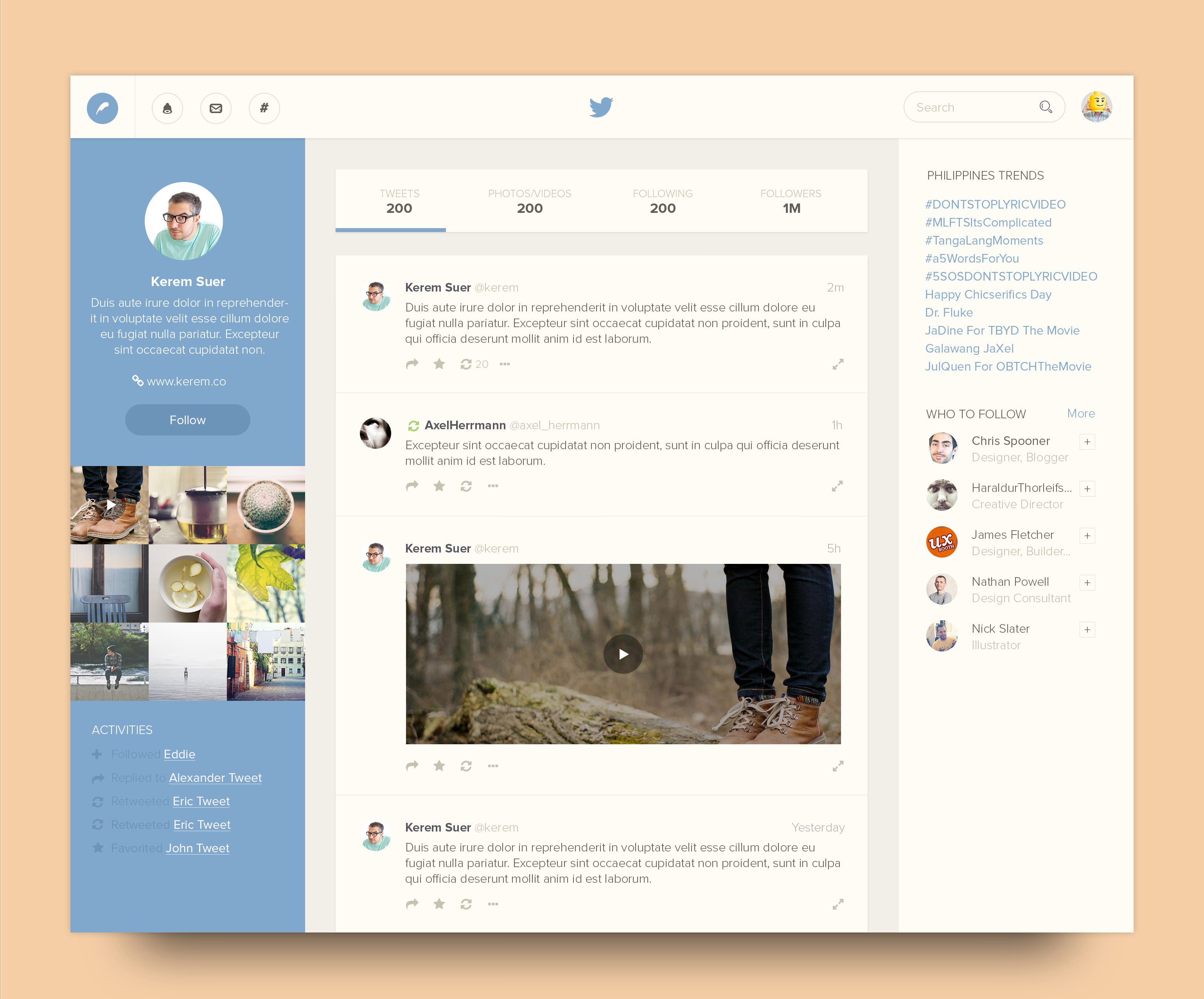 Twitter website redesign