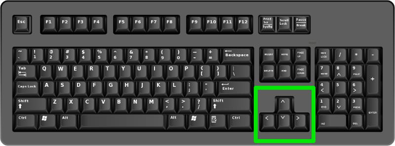 only arrow keys keyboard