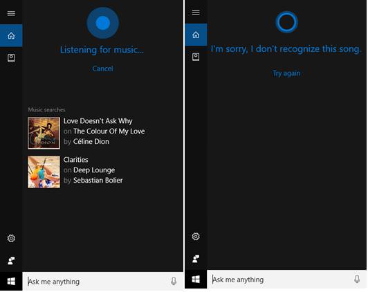 Cortana Loses The Ability To Recognize The Song