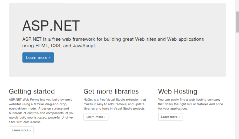 aspnet start page