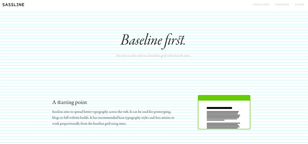 sassline homepage grids