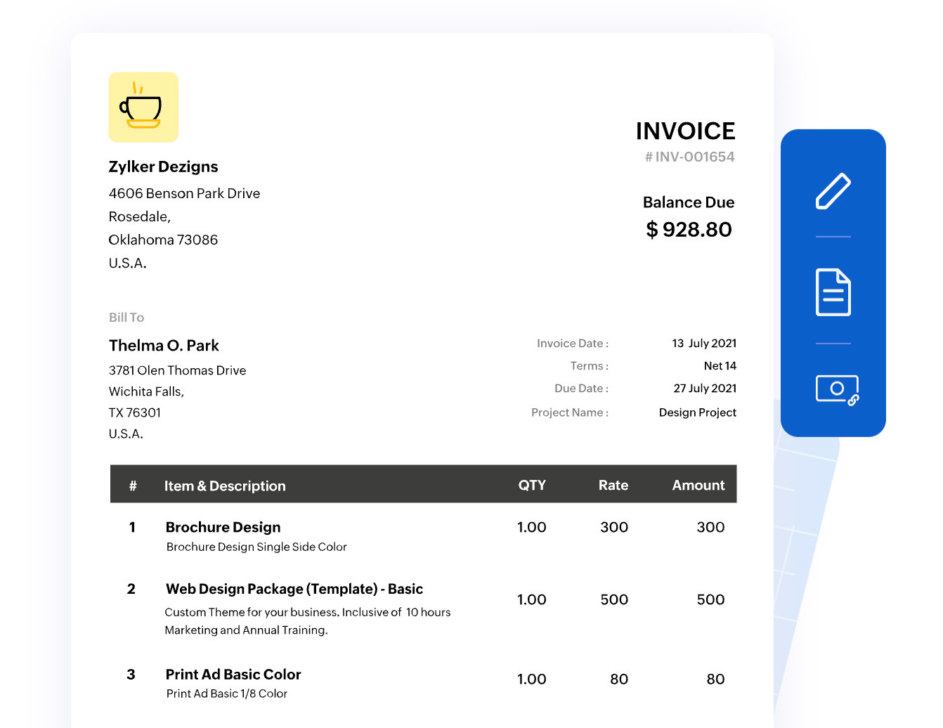 zoho invoice automation