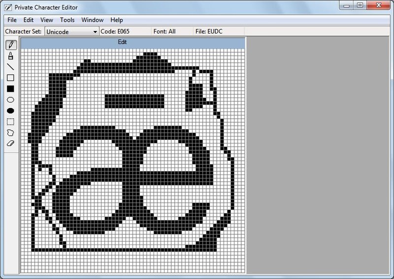 using private character editor and paint