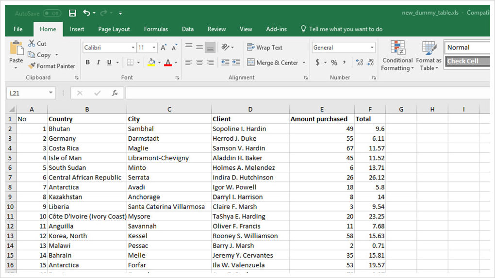 creating table manually