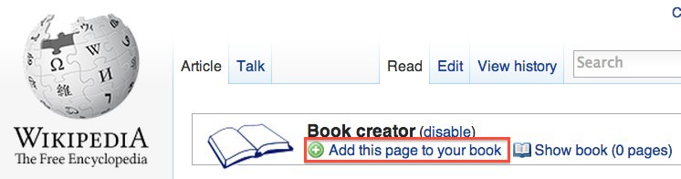 Add this page to your book button