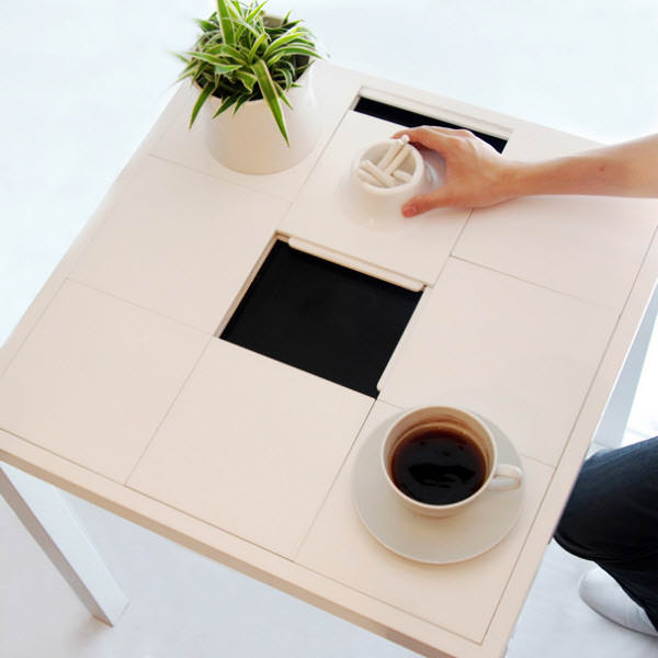 Innovative Design of Communicative Coffee Table in Use