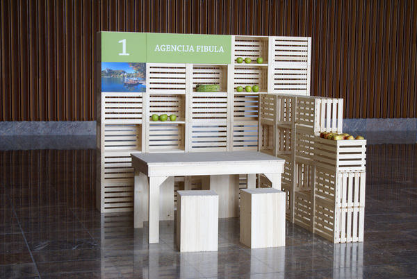 Wooden Crates in Display Setup