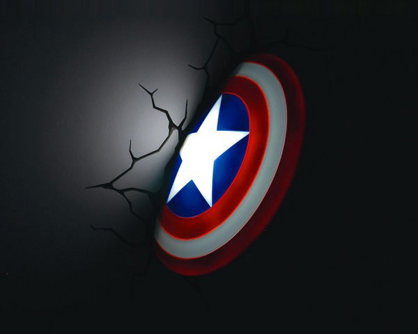 3D Wall Art Nightlight - Captain America