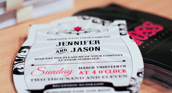 Jason & Jennifer wedding invitation