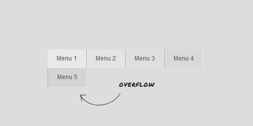 Navigation with overflow due to borders