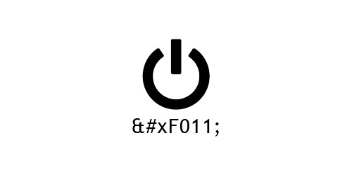 on off icon font