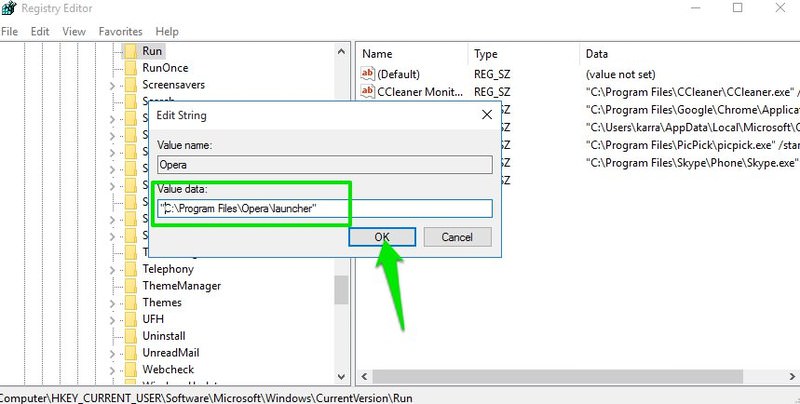 paste in string value