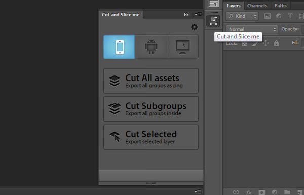 Cut&Slice Me plugin panel