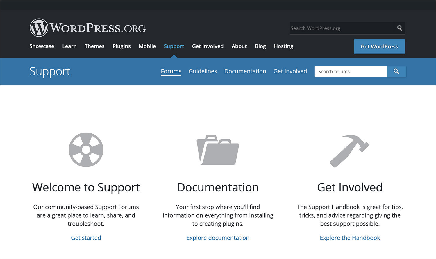 WordPress Support Forums