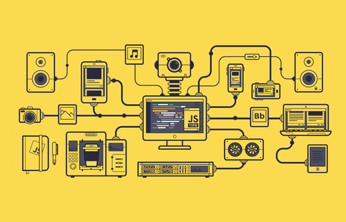 JavaScript Tips Machine llustration