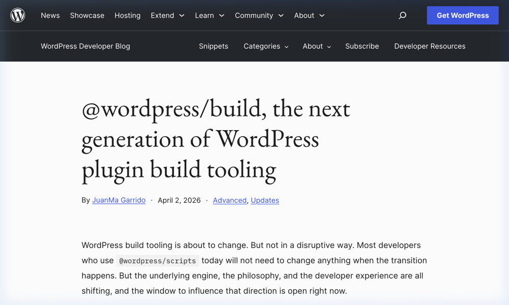 WordPress Build Tooling