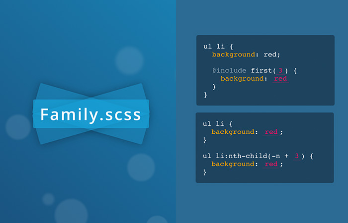 Family SCSS Logo and Code Snippet