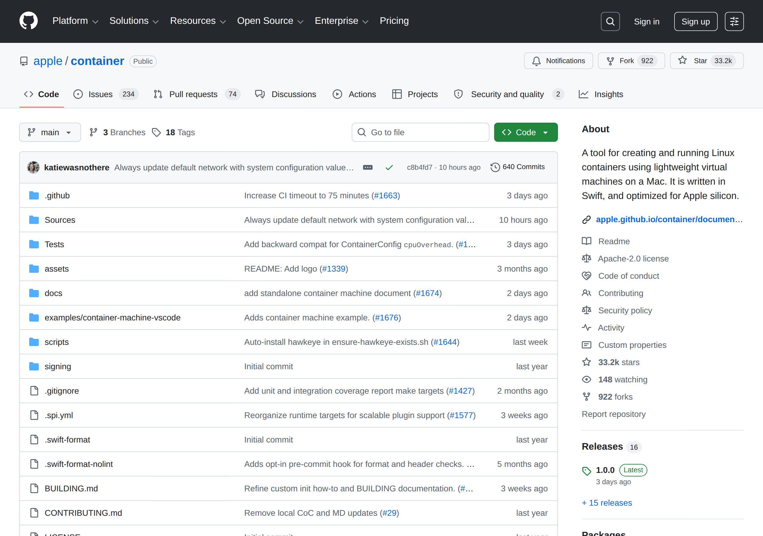 Apple Container Linux VMs on Mac