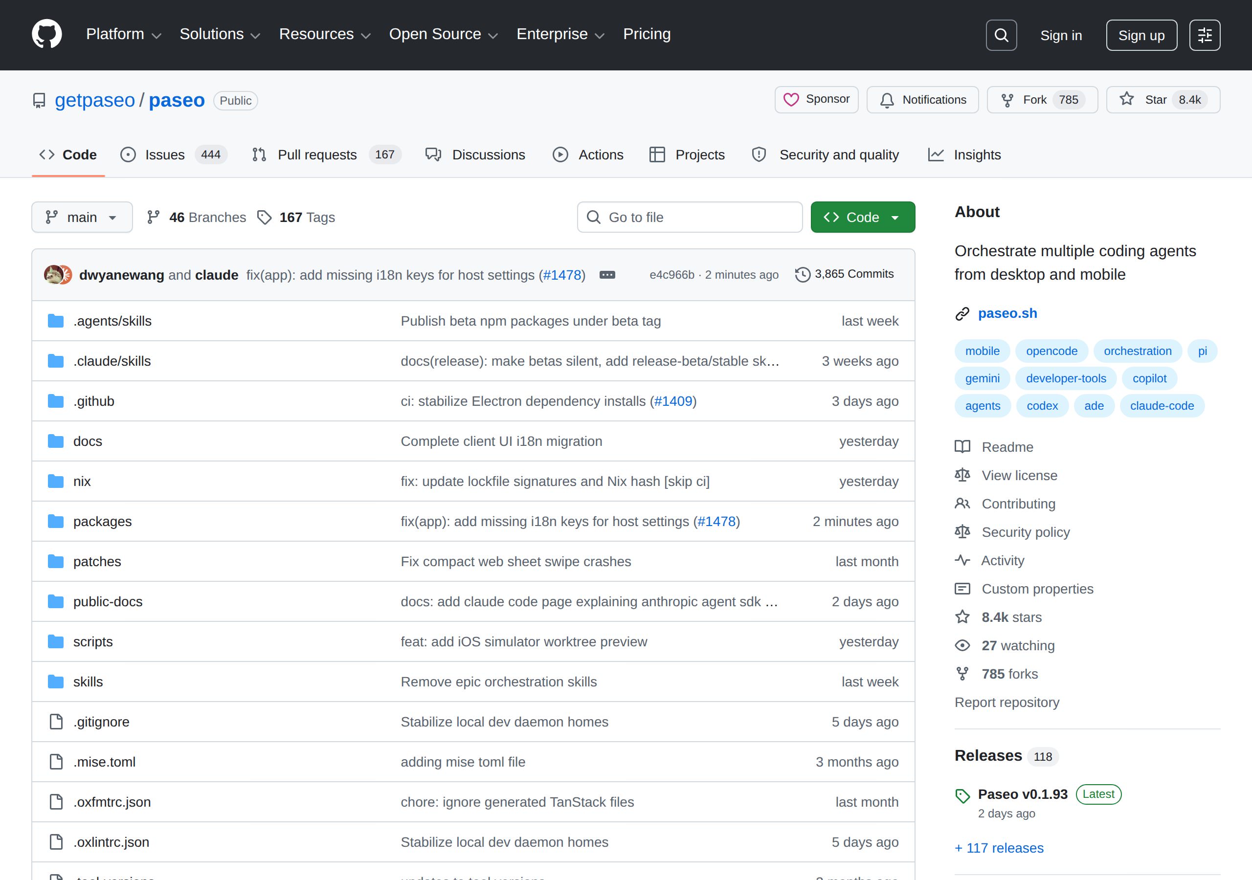 Paseo multi-agent orchestrator