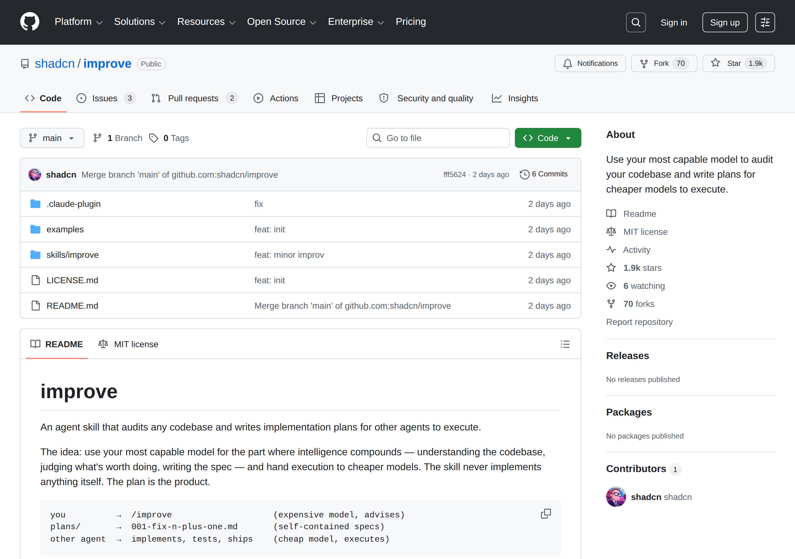 shadcn/improve code audit skill