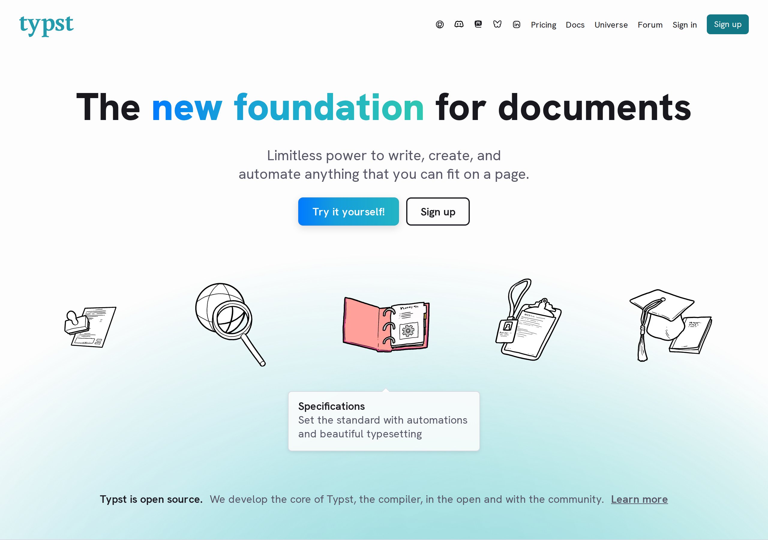 Typst document typesetting