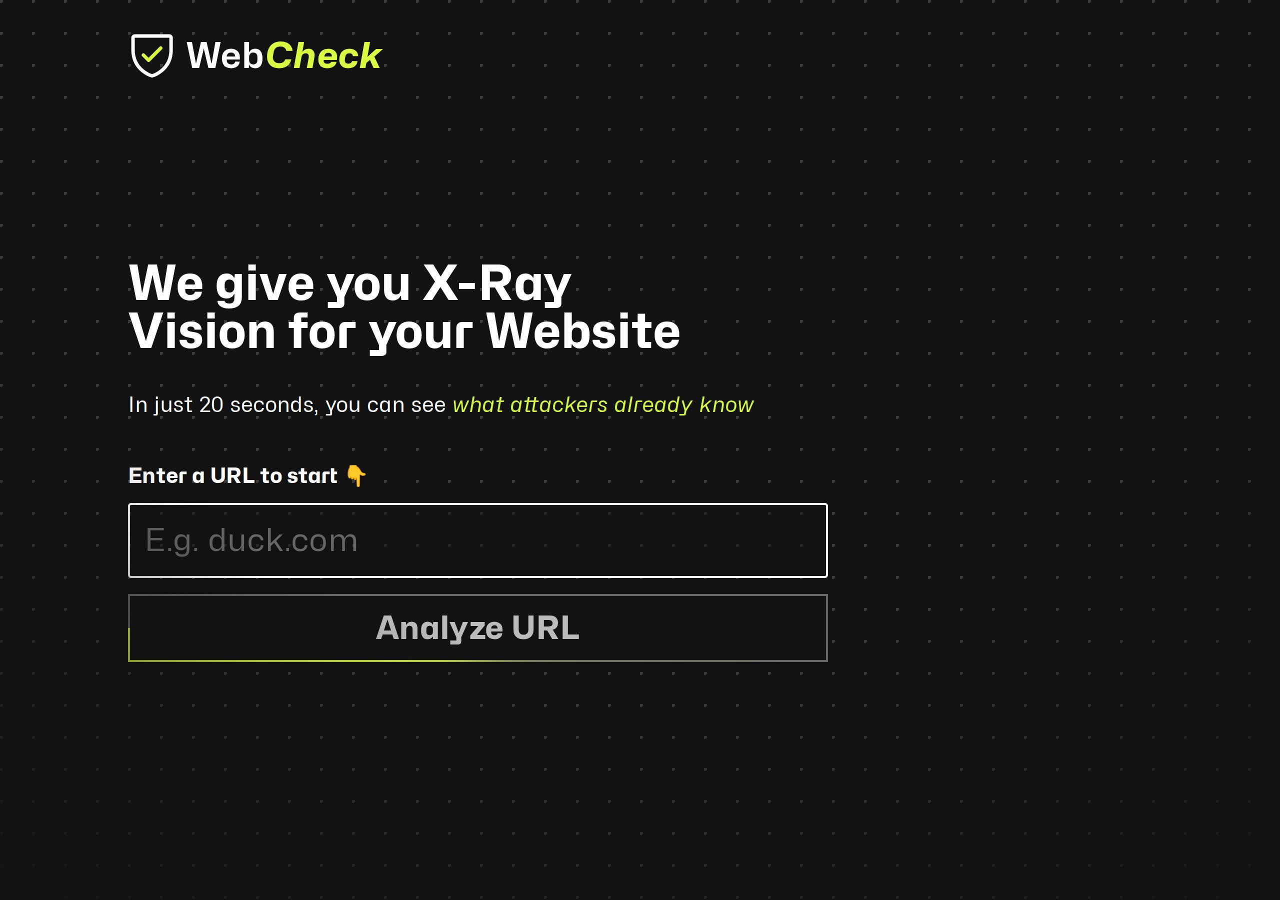 Web Check security scanner