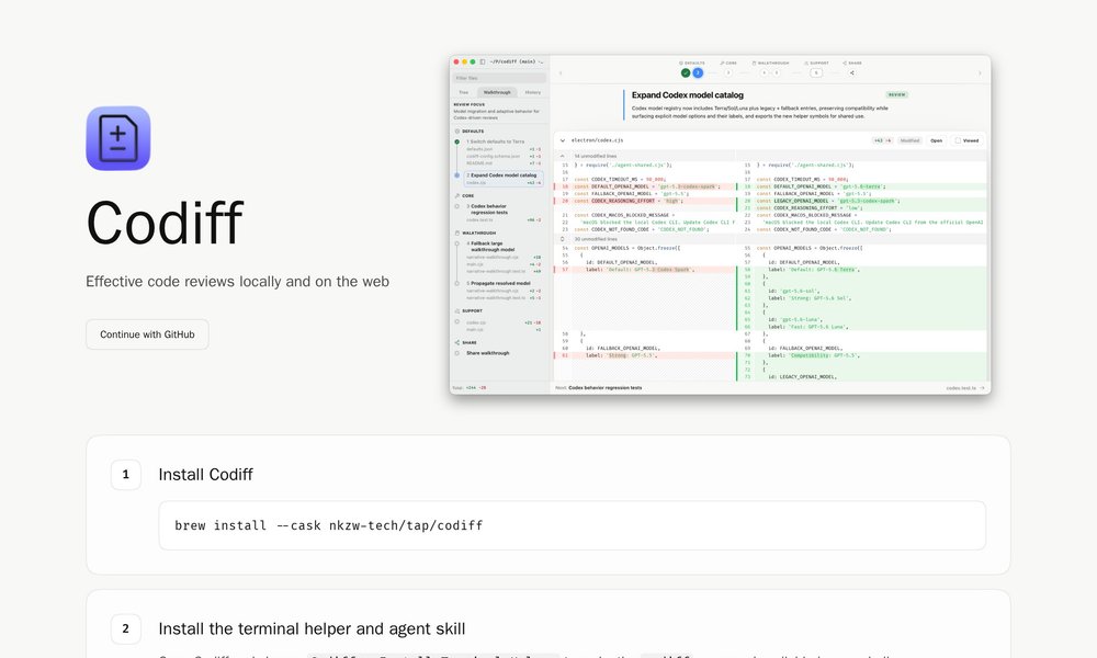 Codiff local diff viewer