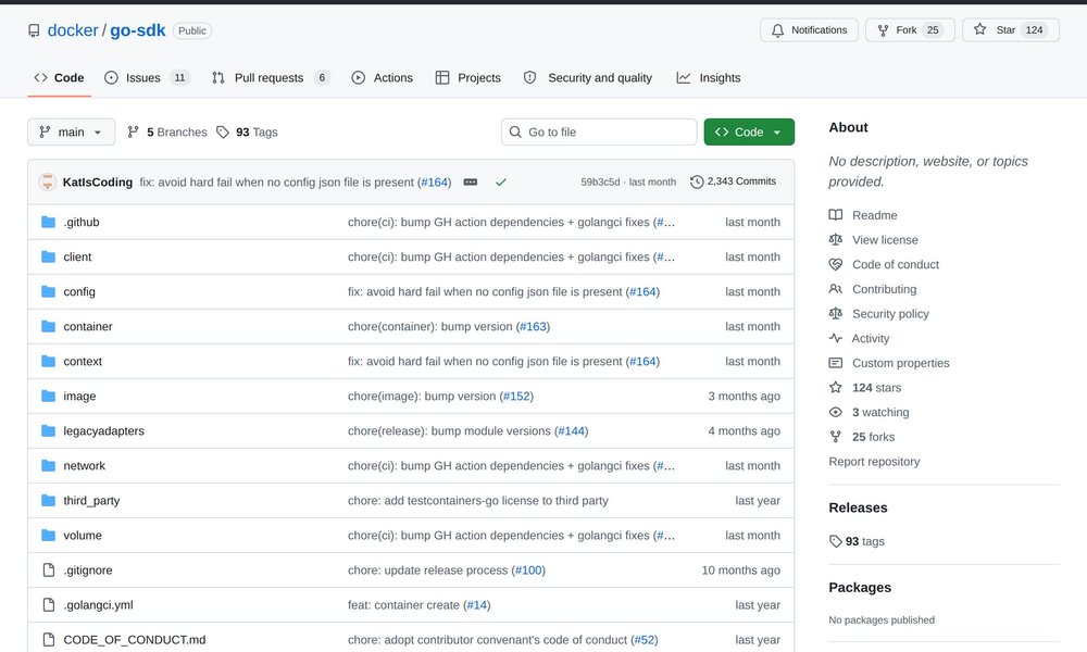 Docker Go SDK