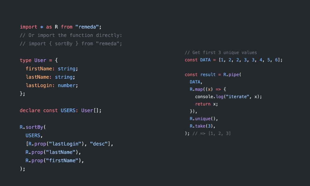 Remeda TypeScript utility library demo