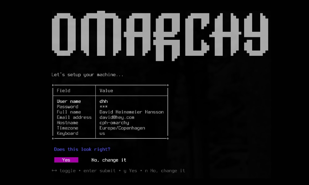 Omarchy Linux developer distro