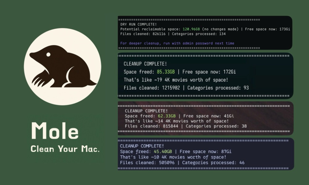 Mole Mac cleanup tool