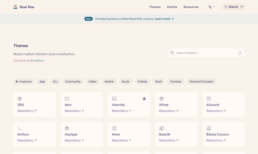 RosÃƒÂ© Pine minimalist color theme